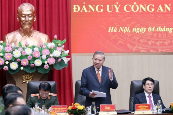Tổng Bí thư: Gia tăng đóng góp của lực lượng Công an thực hiện các mục tiêu chiến lược của Đảng