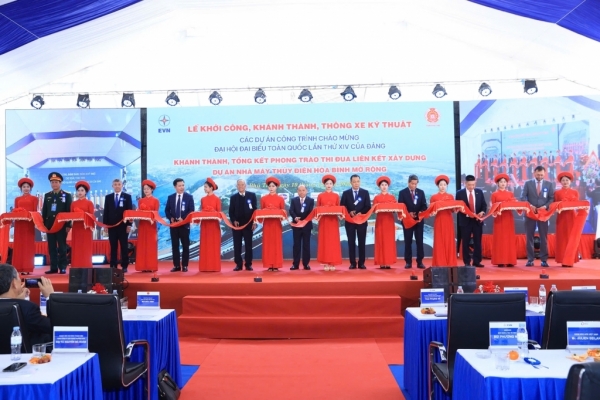 EVN đồng loạt khởi công, khánh thành các công trình năng lượng trên cả nước