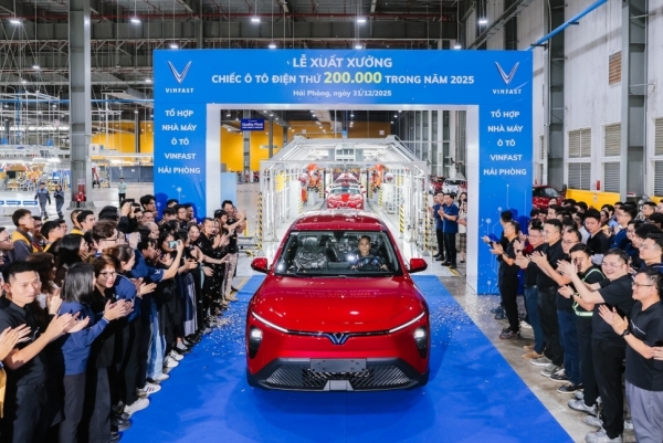 Nhà máy Vinfast Hải Phòng xuất xưởng chiếc ô tô điện thứ 200.000 trong năm 2025