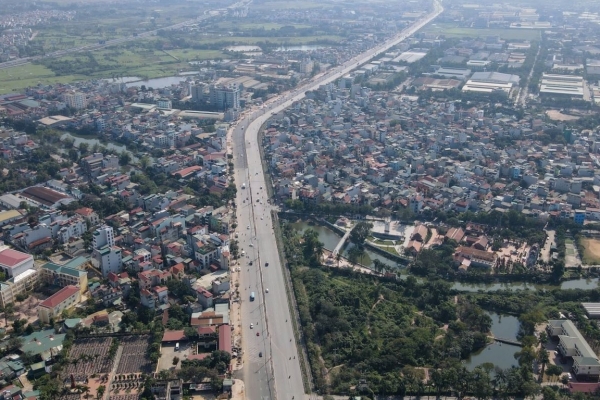 Hiện trạng Quốc lộ 1 đoạn Ngọc Hồi - Văn Điển được mở rộng 8 làn xe