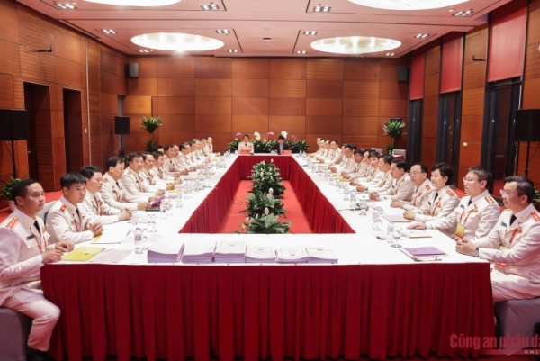 Chủ tịch nước Lương Cường dự buổi làm việc tại Đoàn đại biểu Đảng bộ Công an Trung ương