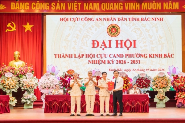 Bắc Ninh: Thành lập Hội Cựu CAND phường Kinh Bắc, nhiệm kỳ 2026 - 2031