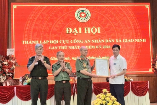 Ninh Bình: Thành lập Hội Cựu CAND xã Giao Ninh, nhiệm kỳ 2026 - 2031