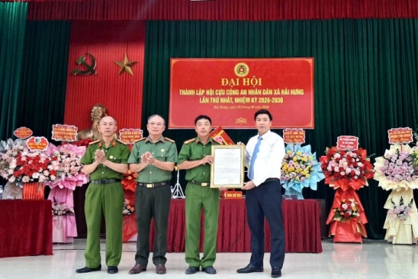 Ninh Bình: Thành lập Hội Cựu CAND xã Hải Hưng, nhiệm kỳ 2026 - 2030