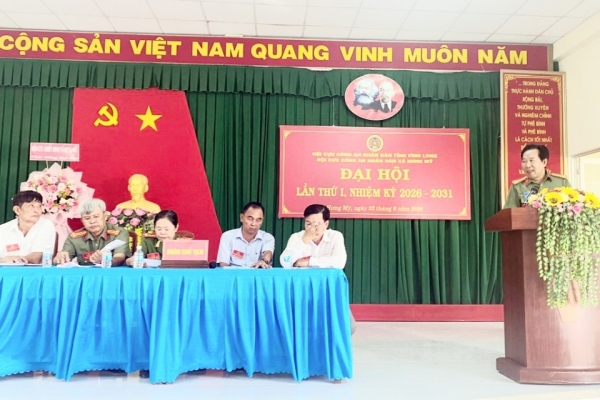 Vĩnh Long: Thành lập Hội Cựu CAND xã Hưng Mỹ, nhiệm kỳ 2026 - 2031