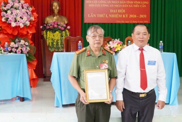 Vĩnh Long: Thành lập Hội Cựu CAND xã Tiểu Cần, nhiệm kỳ 2026 - 2031