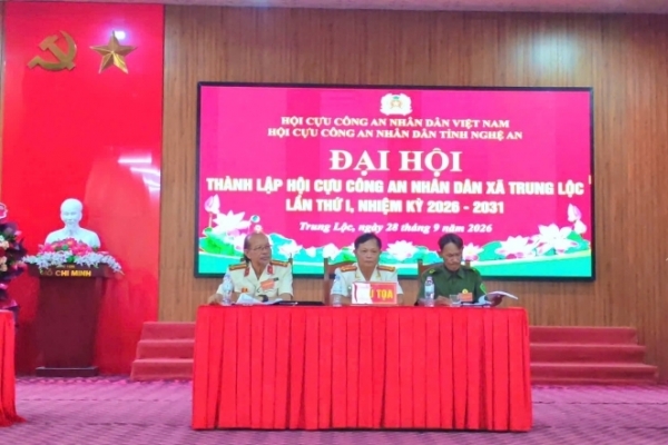 Nghệ An: Thành lập Hội Cựu CAND xã Trung Lộc, nhiệm kỳ 2026 - 2031