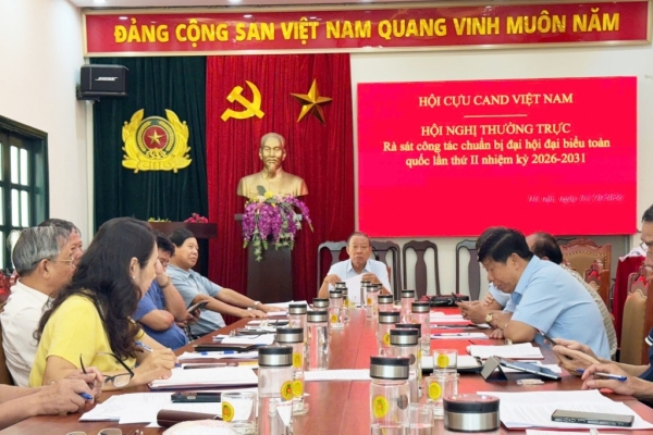Thường trực Hội Cựu CAND Việt Nam tổng rà soát công việc tổ chức Đại hội đại biểu toàn quốc lần thứ II