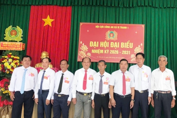 Cần Thơ: Thành lập Hội Cựu CAND phường Vị Thanh 1, nhiệm kỳ 2026 - 2031