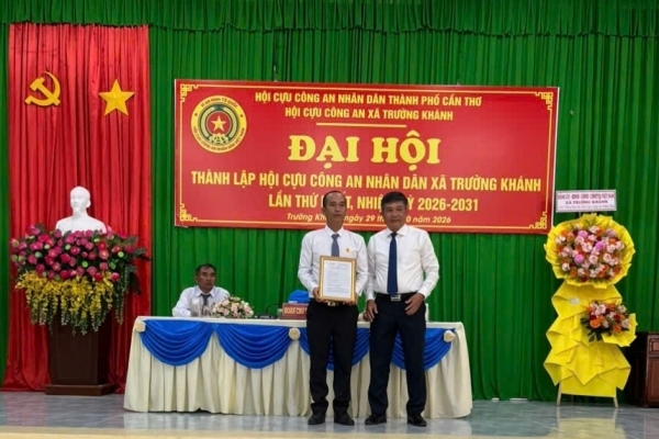 Cần Thơ: Thành lập Hội Cựu CAND xã Trường Khánh, nhiệm kỳ 2026 - 2031